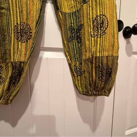 NEW CottonPatchwork Boho Harem Jogger Pants - Picture 7 of 13